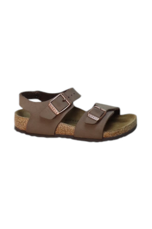 A Brown Sandals from Birkenstock in size 5T for neutral. (Front View)