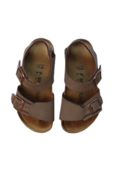 A Brown Sandals from Birkenstock in size 5T for neutral. (Back View)