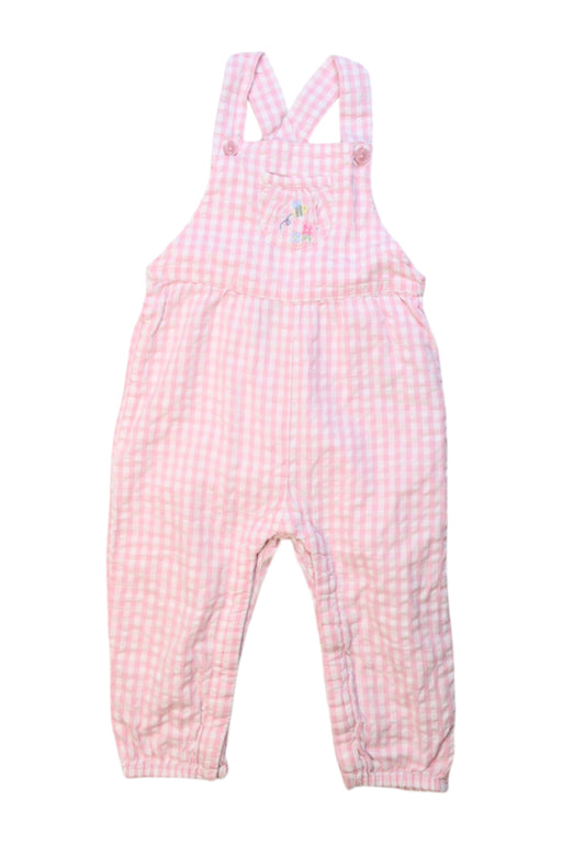 A Pink Long Overalls from Jojo Maman Bébé in size 12-18M for girl. (Front View)