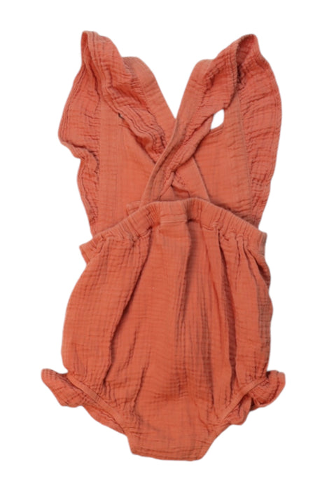 A Orange Sleeveless Rompers from Seed in size 12-18M for girl. (Back View)