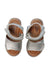 A Silver Sandals from Jojo Maman Bébé in size 18-24M for girl. (Back View)