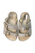 A Silver Sandals from Michael Kors in size 3T for girl. (Back View)