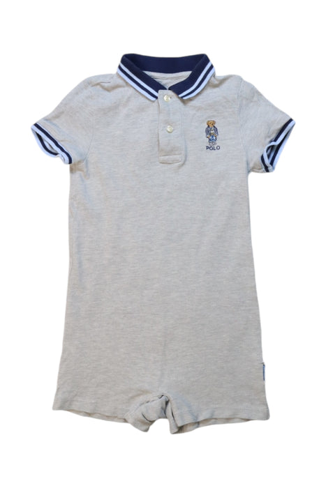 A Grey Short Sleeve Rompers from Ralph Lauren in size 18-24M for boy. (Front View)