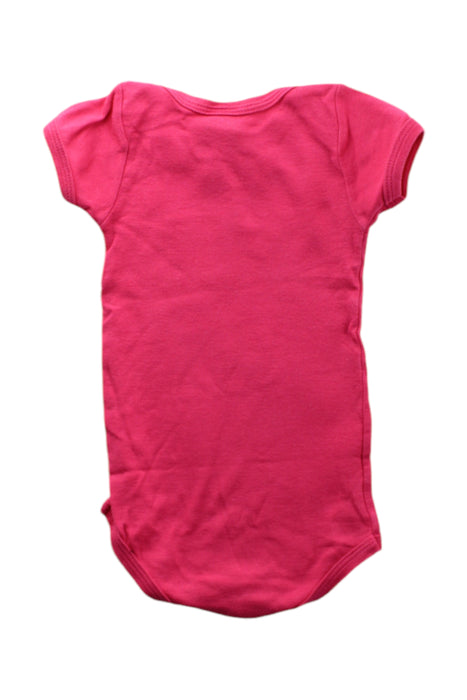 A Pink Short Sleeve Bodysuits from Petit Bateau in size 6-12M for neutral. (Back View)