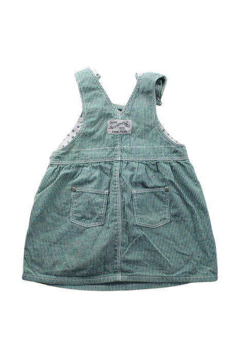 A Green Overall Dresses from Petit Bateau in size 2T for girl. (Back View)