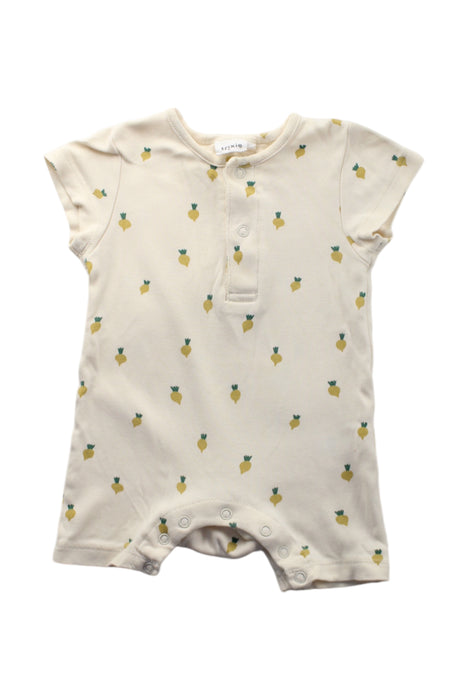 A Ivory Short Sleeve Rompers from Trixie in size 3-6M for neutral. (Front View)