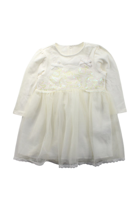 A White Long Sleeve Dresses from Balabala in size 18-24M for girl. (Front View)