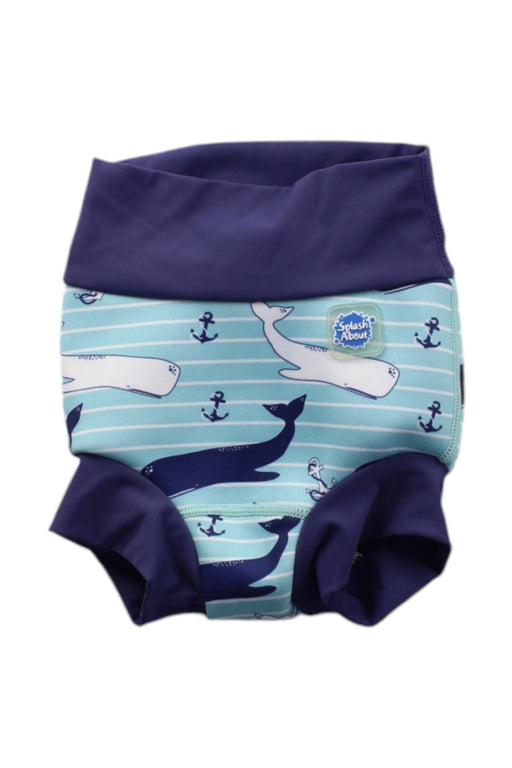 A Blue Swim Diapers from Splash About in size 3-6M for neutral. (Front View)