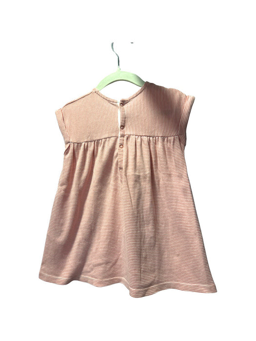 A Peach Short Sleeve Dresses from Petit Bateau in size 12-18M for girl. (Back View)