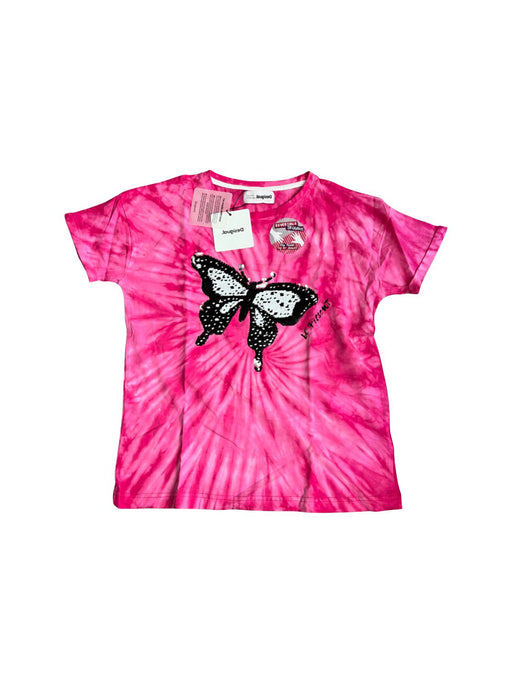 A Pink Short Sleeve T Shirts from Desigual in size 13Y for girl. (Front View)