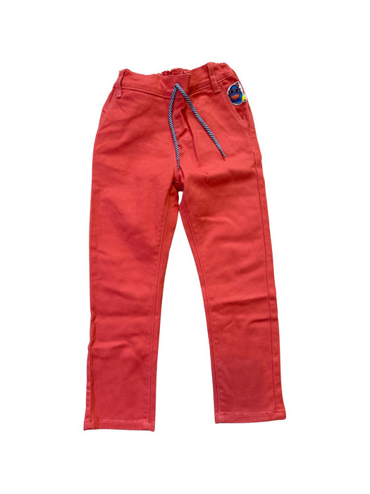 A Red Casual Pants from La Compagnie des Petits in size 4T for girl. (Front View)