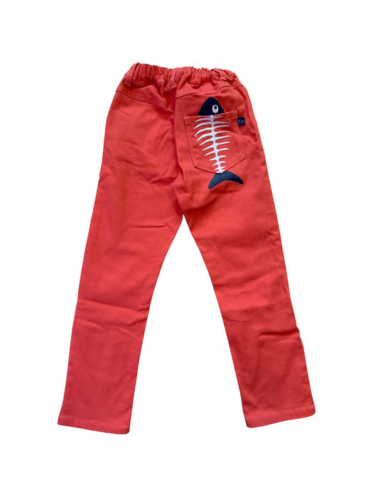 A Red Casual Pants from La Compagnie des Petits in size 4T for girl. (Back View)