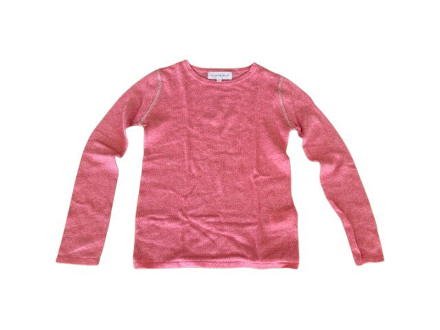 A Pink Long Sleeve Tops from Excuse My French in size 6T for girl. (Front View)