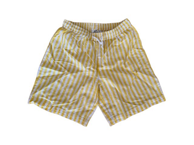 A Yellow Shorts from Cyrillus in size 12Y for neutral. (Front View)