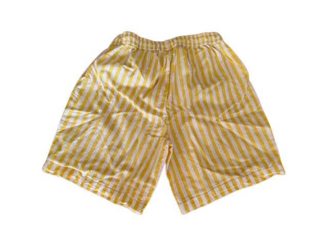 A Yellow Shorts from Cyrillus in size 12Y for neutral. (Back View)