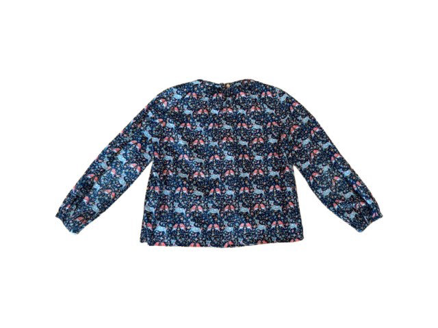 A Blue Long Sleeve Shirts from Cyrillus in size 8Y for girl. (Back View)