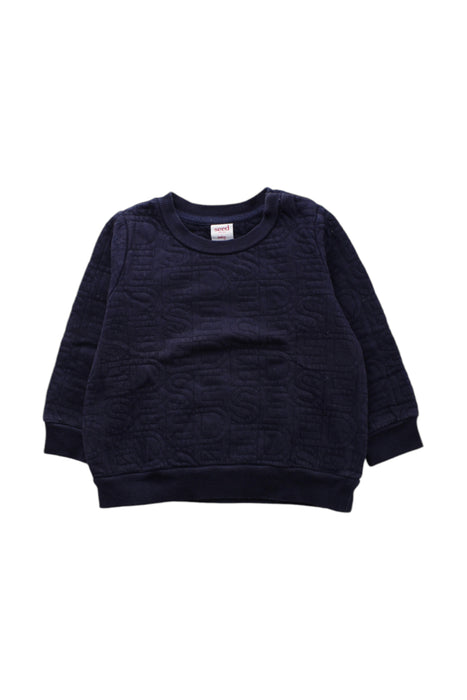 A Navy Crewneck Sweatshirts from Seed in size 18-24M for neutral. (Front View)