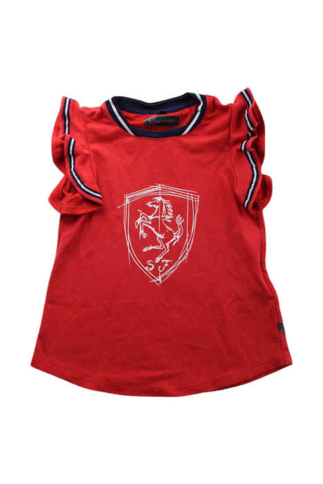 A Red Sleeveless Tops from Ferrari in size 7Y for neutral. (Front View)