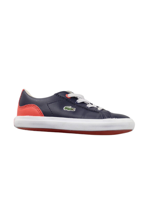 A Navy Sneakers from Lacoste in size 3T for neutral. (Front View)