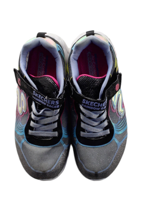 A Multicolour Sneakers from Skechers in size 10Y for girl. (Back View)