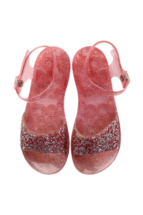 A Pink Sandals from Seed in size 7Y for girl. (Back View)