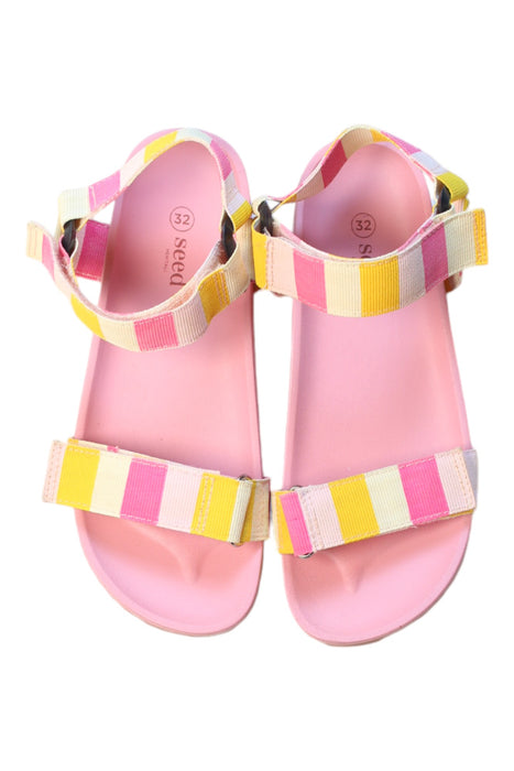 A Pink Sandals from Seed in size 7Y for girl. (Back View)