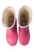 A Pink Rain Boots from Aigle in size 6T for girl. (Back View)