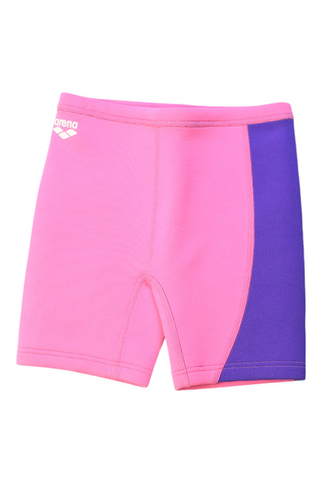 A Pink Swim Shorts from Arena in size 6T for girl. (Front View)