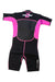 A Black Wetsuits from Aquasport in size 10Y for girl. (Back View)