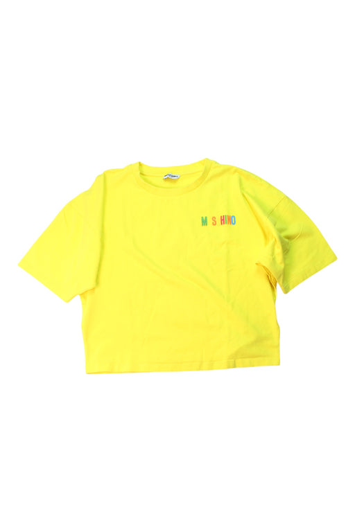 A Yellow Short Sleeve T Shirts from Moschino in size 14Y for boy. (Front View)