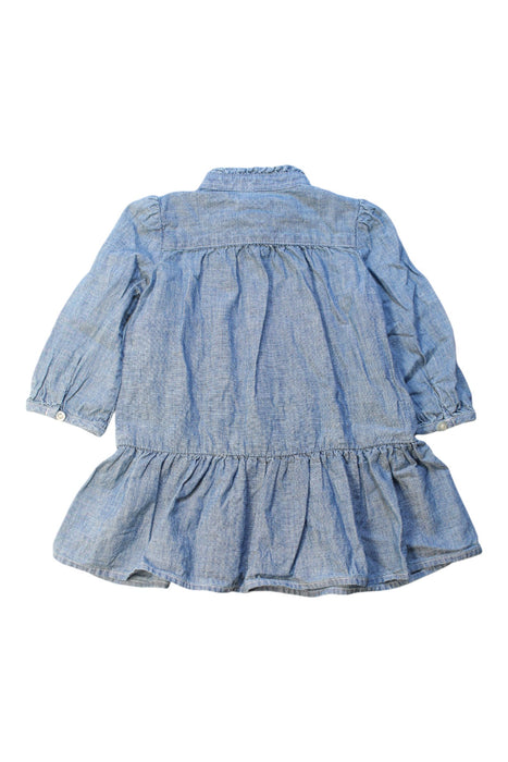 A Blue Long Sleeve Dresses from Ralph Lauren in size 6-12M for girl. (Back View)