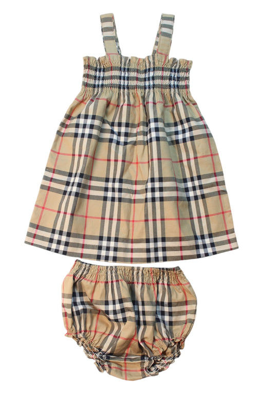 A Multicolour Dress Sets from Burberry in size 6-12M for girl. (Front View)