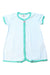 A White Short Sleeve Rompers from Petit Bateau in size 6-12M for girl. (Front View)