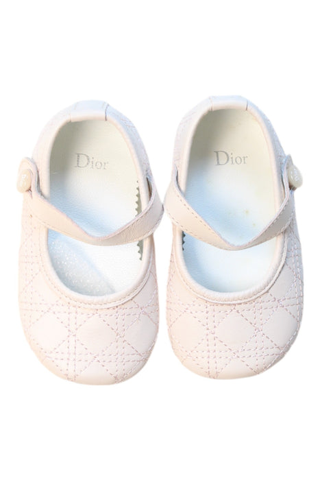 A Pink Flats from Dior in size 12-18M for girl. (Back View)