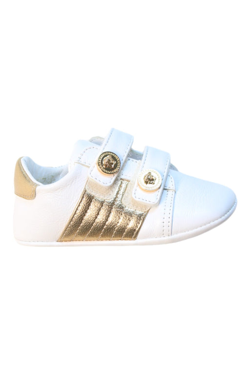 A White Sneakers from Young Versace in size 12-18M for girl. (Front View)