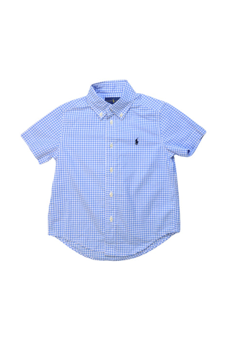 A Blue Short Sleeve Shirts from Ralph Lauren in size 4T for boy. (Front View)