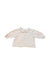 A Ivory Long Sleeve Tops from Mebi in size 0-3M for girl. (Front View)