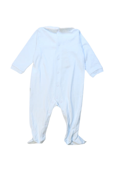 A Blue Onesies from Purete du... Bebe in size 3-6M for neutral. (Back View)