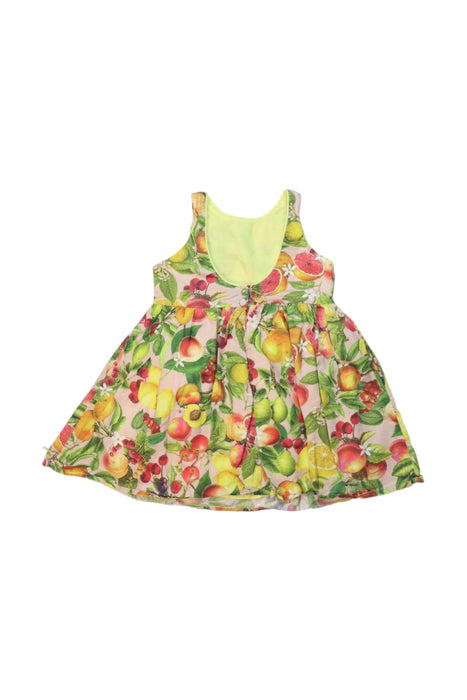 A Multicolour Sleeveless Dresses from Little Akiabara in size 2T for girl. (Back View)