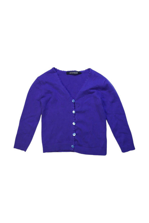 A Purple Cardigans from Dorfit in size 4T for girl. (Front View)