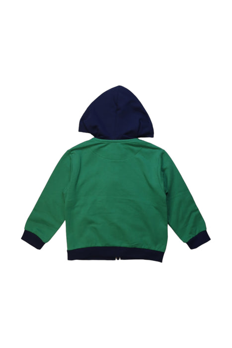 A Green Hooded Sweatshirts from Mayoral in size 4T for boy. (Back View)