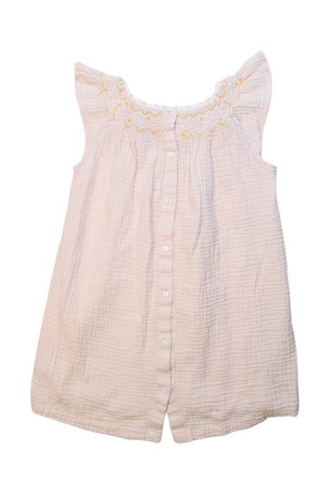 A Pink Short Sleeve Dresses from Albetta in size 4T for girl. (Back View)