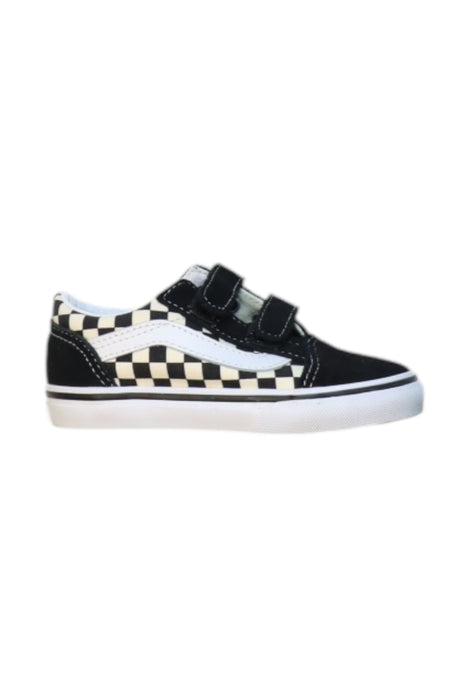 A Black-White Sneakers from Vans in size 3T for neutral. (Front View)