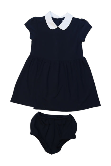 A Navy Dress Sets from Ralph Lauren in size 12-18M for girl. (Front View)