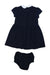 A Navy Dress Sets from Ralph Lauren in size 12-18M for girl. (Back View)