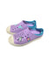 A Purple Aqua Shoes from Skechers in size 7Y for girl. (Back View)