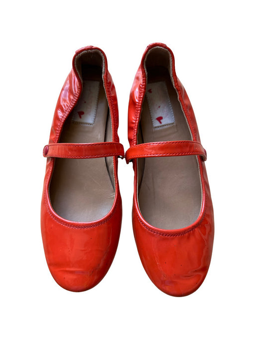 A Orange Flats from Lanvin Petite in size 9Y for girl. (Front View)