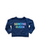 A Navy Crewneck Sweatshirts from Bonton in size 8Y for girl. (Front View)