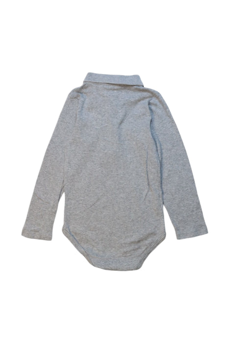 A Grey Long Sleeve Bodysuits from Petit Bateau in size 3T for boy. (Back View)