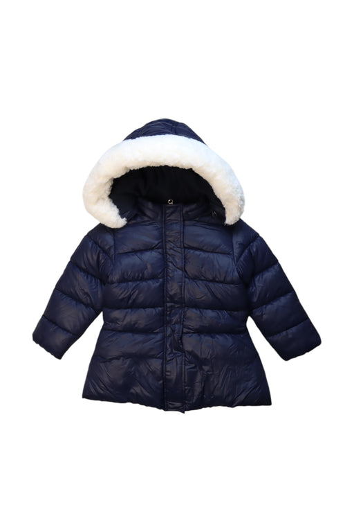 A Navy Puffer/Quilted Coats & Outerwear from Petit Bateau in size 4T for neutral. (Front View)